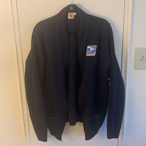 Postal Uniform Zip-Up Sweater